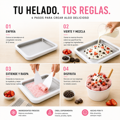 Plancha de Helado Enrollado