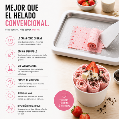 Plancha de Helado Enrollado